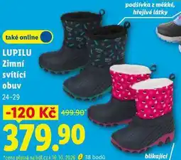 Lidl LUPILU Zimní svítící obuv nabídka