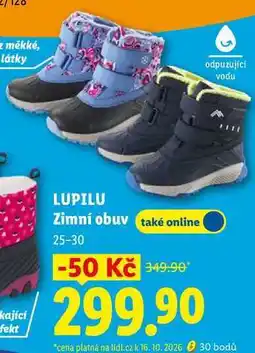 Lidl LUPILU Zimní obuv nabídka