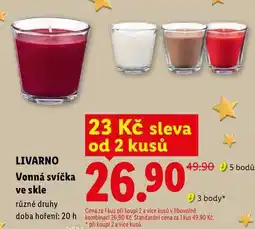 Lidl LIVARNO Vonná svíčka ve skle nabídka