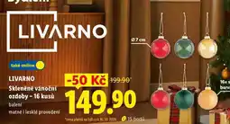 Lidl LIVARNO Skleněné vánoční ozdoby - 16 kusů nabídka