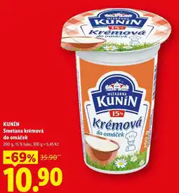 Lidl KUNÍN Smetana krémová do omáček nabídka