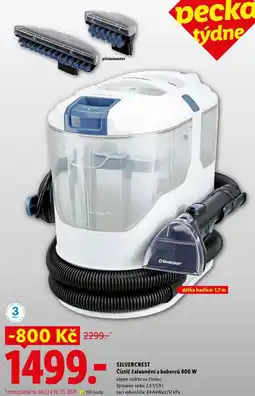 Lidl SILVERCREST Čistič čalounění a koberců 800 W nabídka