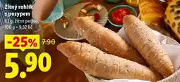 Lidl Žitný rohlík s posypem, 62 g, žitné pečivo nabídka