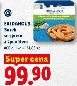 Lidl ERIDANOUS Burek se sýrem a špenátem nabídka