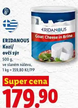 Lidl ERIDANOUS Kozí/ ovčí sýr nabídka