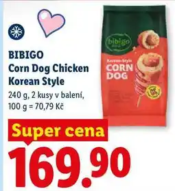 Lidl BIBIGO Corn Dog Chicken Korean Style nabídka
