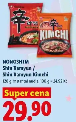 Lidl NONGSHIM Shin Ramyun/ Shin Ramyun Kimchi, 120 g, instantní nudle nabídka