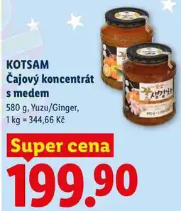 Lidl KOTSAM Čajový koncentrát s medem nabídka