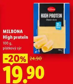 Lidl MILBONA High protein, 100 g, plátkový sýr nabídka