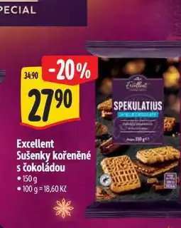 Albert Excellent Sušenky kořeněné s čokoládou nabídka