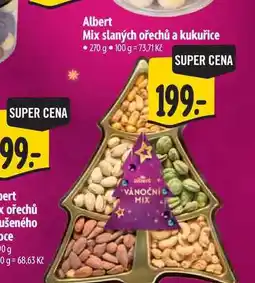 Albert Albert Mix slaných ořechů a kukuřice nabídka