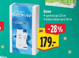 Albert Dove sprchový gel 225 ml + antiperspirant sprej 150 ml nabídka