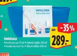 Albert Indulona krém na ruce 75 ml+ tekuté mýdlo 250 ml + maska na ruce 1 ks+tělové mléko 400 ml nabídka