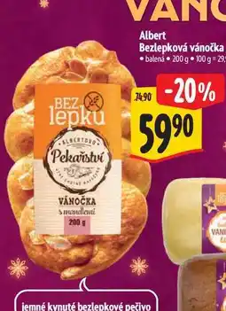 Albert Albert Bezlepková vánočka balená nabídka