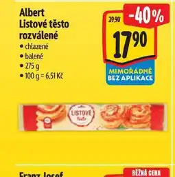 Albert Albert Listové těsto rozválené nabídka