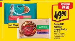 Albert Purina ONE Kapsičky pro psy/kočky 4× nabídka