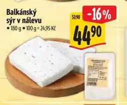 Albert Balkánský sýr v nálevu nabídka