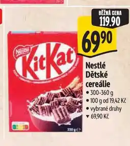 Albert Nestlé Dětské cereálie nabídka