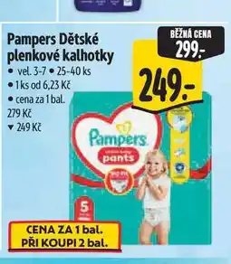 Albert Pampers Dětské plenkové kalhotky vel. 3-7, 25-40 ks nabídka