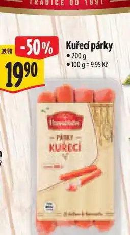 Albert Kuřecí párky nabídka