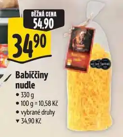 Albert Babiččiny nudle nabídka