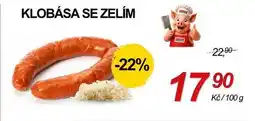 ZEMAN KLOBÁSA SE ZELÍM, /100 g nabídka