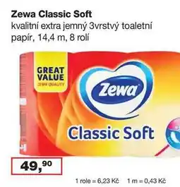 Ráj drogerie Zewa Classic Soft 8 rolí nabídka