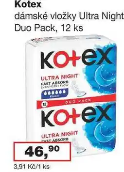 Ráj drogerie Kotex 12 ks nabídka