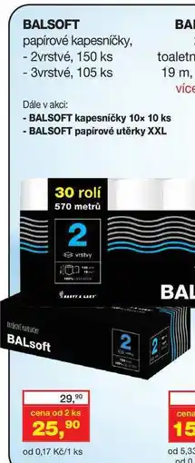 Ráj drogerie BALSOFT 105-150 ks nabídka