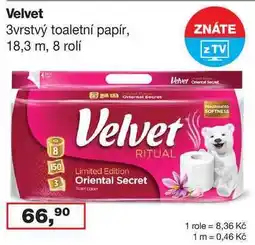 Ráj drogerie Velvet 8 rolí nabídka