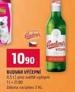 Terno BUDVAR VÝČEPNÍ 0,5l pivo světlé výčepní nabídka
