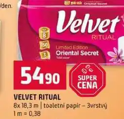 Terno VELVET RITUAL 8x 18,3 m toaletní papir 3vrstvý nabídka