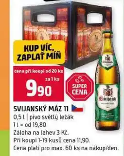 Terno SVIJANSKÝ MÁZ 11 0,5l pivo světlý ležák nabídka