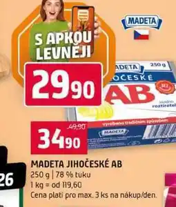 Terno MADETA JIHOČESKÉ AB 250 g 78% tuku nabídka
