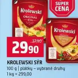 Terno KROLEWSKI SÝR 100 g plátky vybrané druhy nabídka