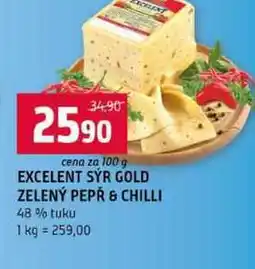 Terno EXCELENT SÝR GOLD ZELENÝ PEPŘ & CHILLI 48 % tuku nabídka