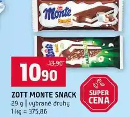Terno ZOTT MONTE SNACK 29 g vybrané druhy nabídka