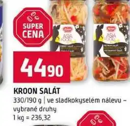 Terno KROON SALÁT 330/190 g ve sladkokyselém nálevu vybrané druhy nabídka