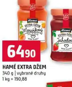 Terno HAMÉ EXTRA DŽEM 340 g vybrané druhy nabídka
