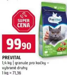 Terno PREVITAL 1,4 kg granule pro kočky vybrané druhy nabídka