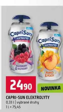 Terno CAPRI-SUN ELEKTROLYTY 0,33l vybrané druhy nabídka