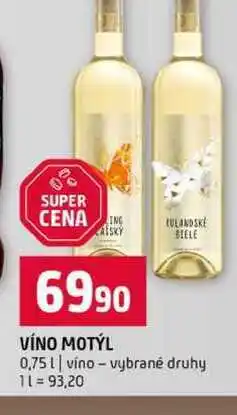 Terno VÍNO MOTÝL 0,75l vino vybrané druhy nabídka