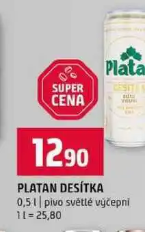Terno PLATAN DESÍTKA 0,5l pivo světlé výčepní nabídka