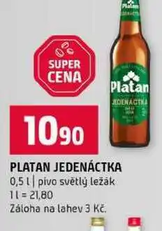 Terno PLATAN JEDENÁCTKA 0,5l pivo světlý ležák nabídka