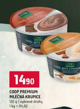 Terno COOP PREMIUM MLÉČNÁ KRUPICE 130 g vybrané druhy nabídka