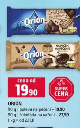 Terno ORION 90 g poleva na pečení 90 g čokoláda na vaření nabídka