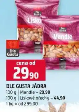 Terno DLE GUSTA JÁDRA 100 g Mandle 100 g Lískové ořechy nabídka