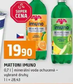 Terno MATTONI IMUNO 0,7l minerální voda ochucená vybrané druhy nabídka