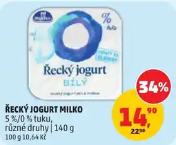 Penny Market Milko Řecký jogurt bílý nabídka