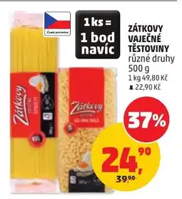 Penny Market Zátkovy vajecné těstoviny různé druhy nabídka